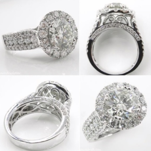 Round Cut White sapphire 925 silver Ring - Picture 5 of 5